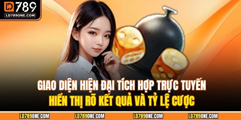 Giao diện hiện đại tích hợp trực tuyến, hiển thị rõ kết quả và tỷ lệ cược